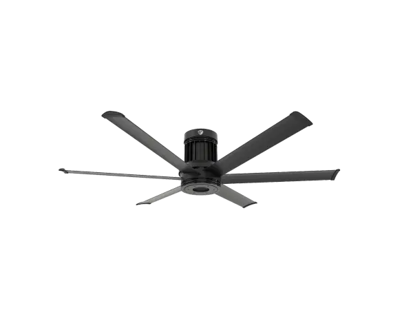 The i6 transforms covered outdoor spaces with powerful, whisper-quiet airflow and smart home integration. Built with aircraft-grade aluminum and damp-rated construction, it delivers industrial performance with contemporary design.