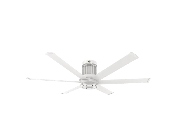 The i6 transforms covered outdoor spaces with powerful, whisper-quiet airflow and smart home integration. Built with aircraft-grade aluminum and damp-rated construction, it delivers industrial performance with contemporary design.
