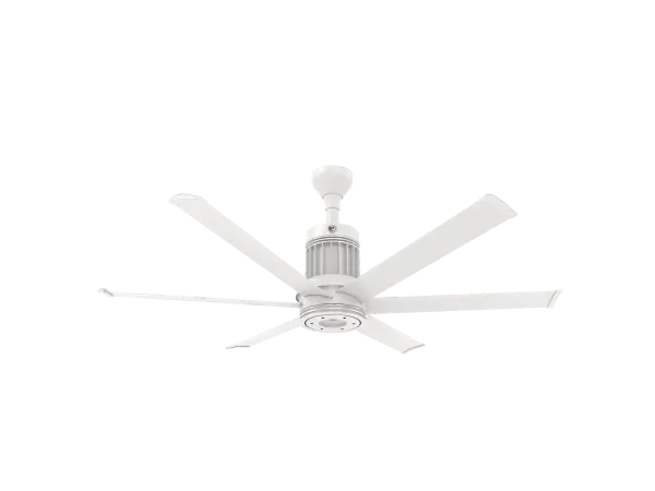 The i6 transforms covered outdoor spaces with powerful, whisper-quiet airflow and smart home integration. Built with aircraft-grade aluminum and damp-rated for weather resistance, it delivers commercial-grade performance with residential style.