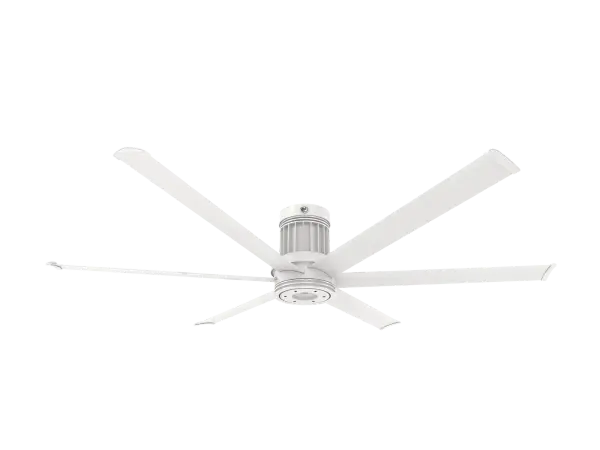 The i6 transforms covered outdoor spaces with powerful, whisper-quiet airflow and smart home integration. Built with aircraft-grade aluminum and damp-rated construction, it delivers industrial performance with contemporary design.