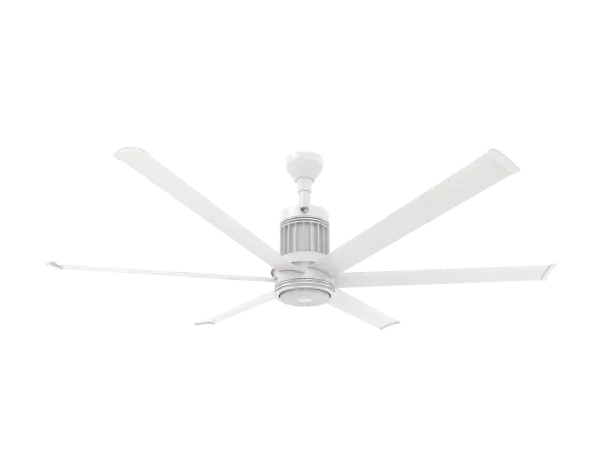 The i6 transforms covered outdoor spaces with powerful, whisper-quiet airflow and smart home integration. Built with aircraft-grade aluminum and damp-rated for weather resistance, it delivers commercial-grade performance with residential sophistication.
