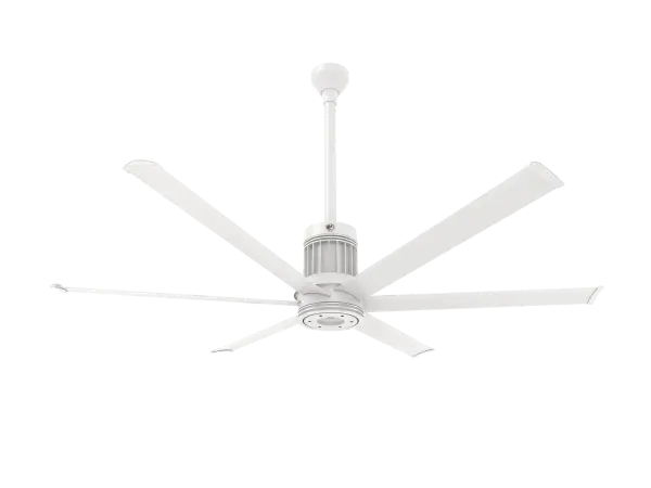 The i6 transforms covered outdoor spaces with powerful, whisper-quiet airflow and smart home integration. Built with aircraft-grade aluminum and damp-rated construction, it delivers industrial performance with contemporary design.