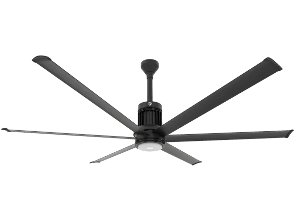 The i6 84" transforms covered outdoor spaces with powerful, whisper-quiet airflow and smart home integration. Aircraft-grade aluminum construction withstands the elements while delivering design-forward aesthetics. - alternate view