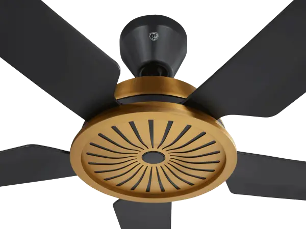 The Speakeasy combines vintage-inspired design with contemporary technology. Five hybrid resin blades deliver powerful airflow while a quiet, efficient motor ensures comfort. Smart home integration and multiple control options make it ideal for entertainment spaces. - alternate view