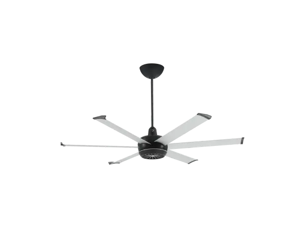 The Turbo6 delivers nearly double the airflow of typical outdoor fans with its unique Kick Ass™ mode and 6 aircraft-grade aluminum airfoils. Perfect for covered patios and large indoor spaces requiring maximum cooling power.