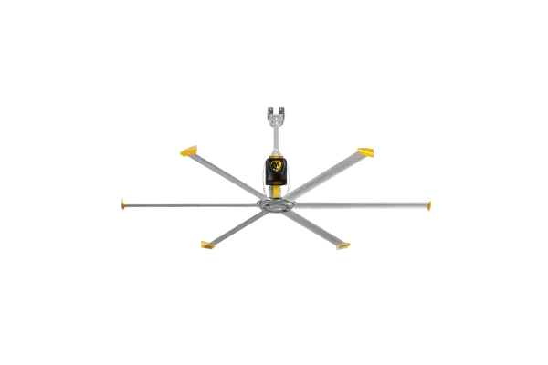 The Powerfoil 6 delivers powerful, energy-efficient airflow for large commercial and industrial spaces. With patented airfoil technology, sealed helical gearbox, and minimal maintenance requirements, it's engineered for worry-free performance.