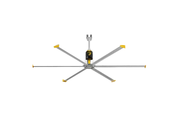 The Powerfoil 6 delivers powerful, energy-efficient airflow for large commercial and industrial spaces. With patented airfoil technology, sealed helical gearbox, and minimal maintenance requirements, it's engineered for worry-free performance.