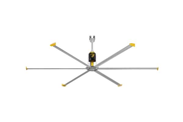The Powerfoil 6 delivers powerful, energy-efficient air circulation for large commercial and industrial spaces. With patented airfoil technology, sealed helical gearbox, and minimal maintenance requirements, it's engineered for worry-free performance.