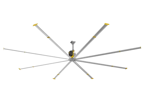 The Powerfoil X4 30-foot is the ultimate industrial ceiling fan, delivering unmatched airflow coverage with IP56 rating for harsh conditions. Features eight airfoils, aircraft-grade safety systems, and energy-efficient operation.