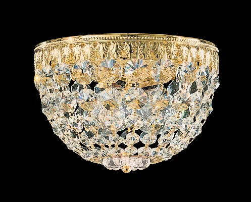 Petit Crystal Three Light Flush Mount in Aurelia