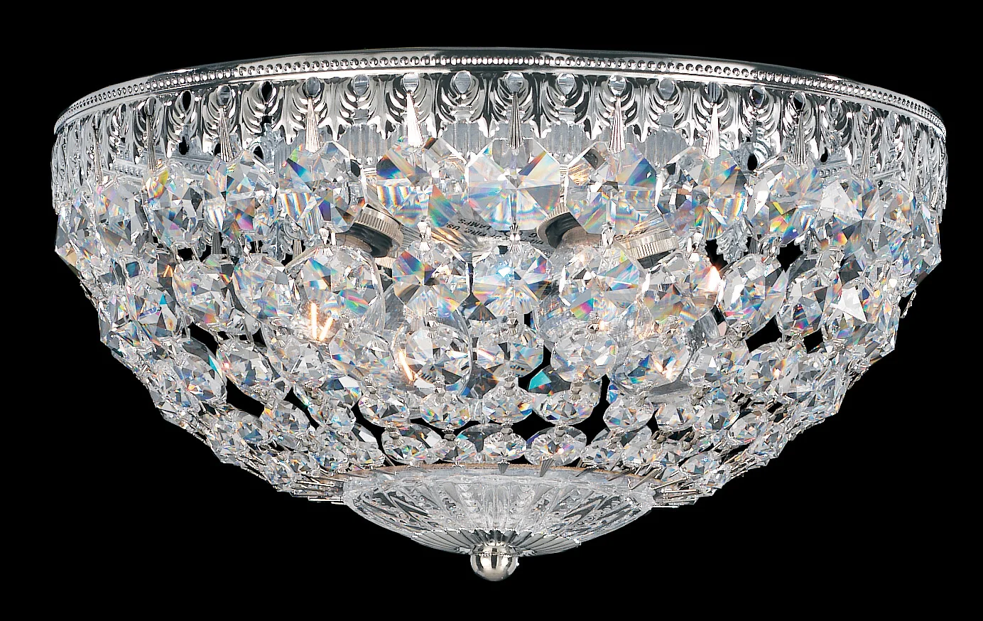 Petit Crystal Four Light Flush Mount in Aurelia