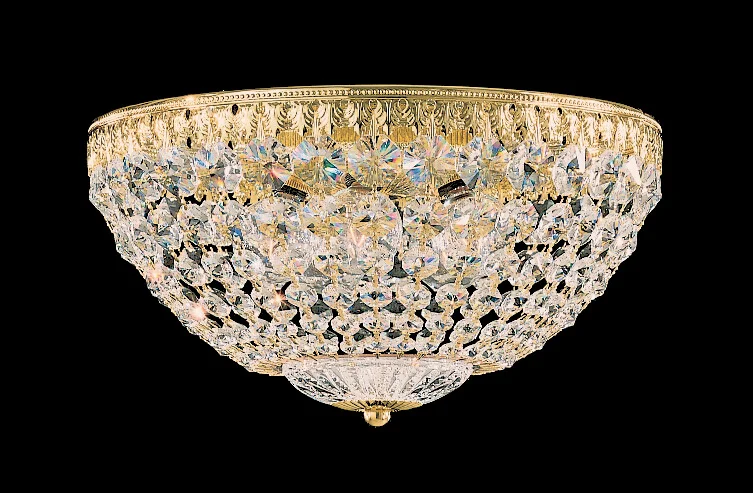Petit Crystal Five Light Flush Mount in Aurelia