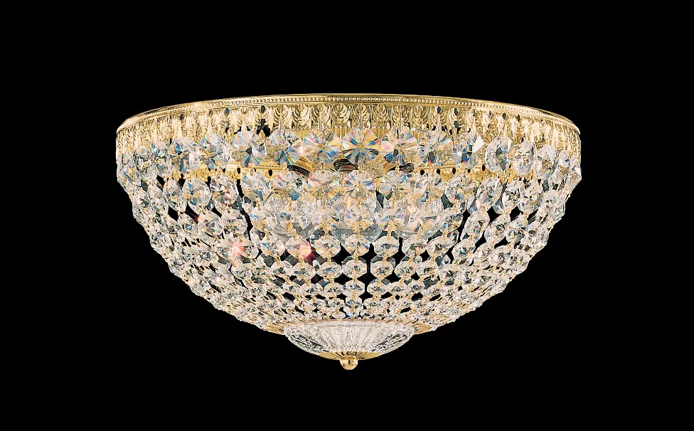 Petit Crystal Five Light Flush Mount in Aurelia