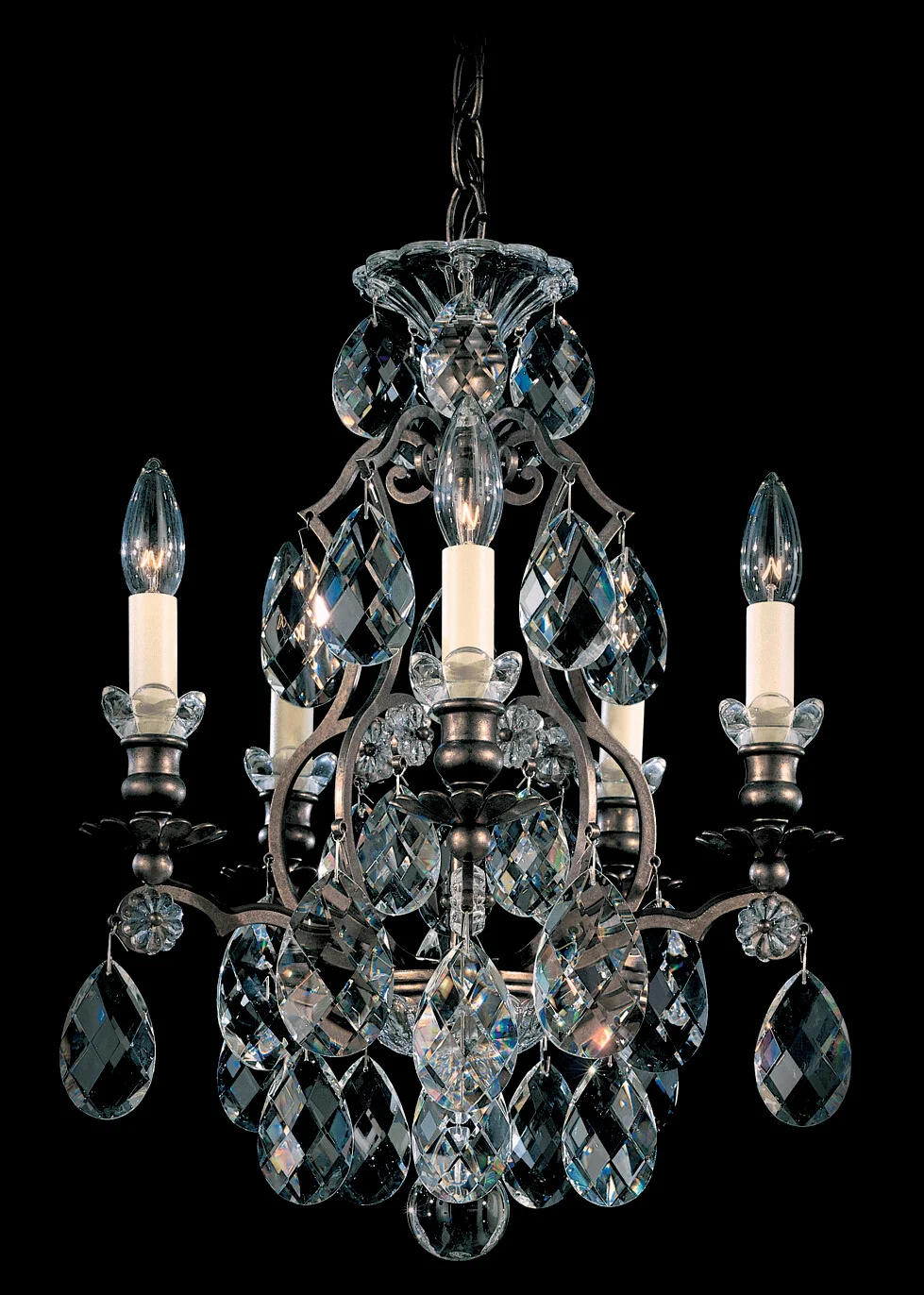 Renaissance Five Light Chandelier in Heirloom Gold