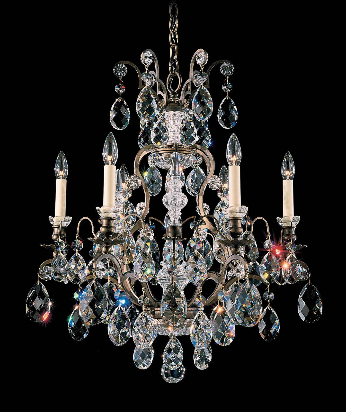 Renaissance Seven Light Chandelier in Heirloom Gold