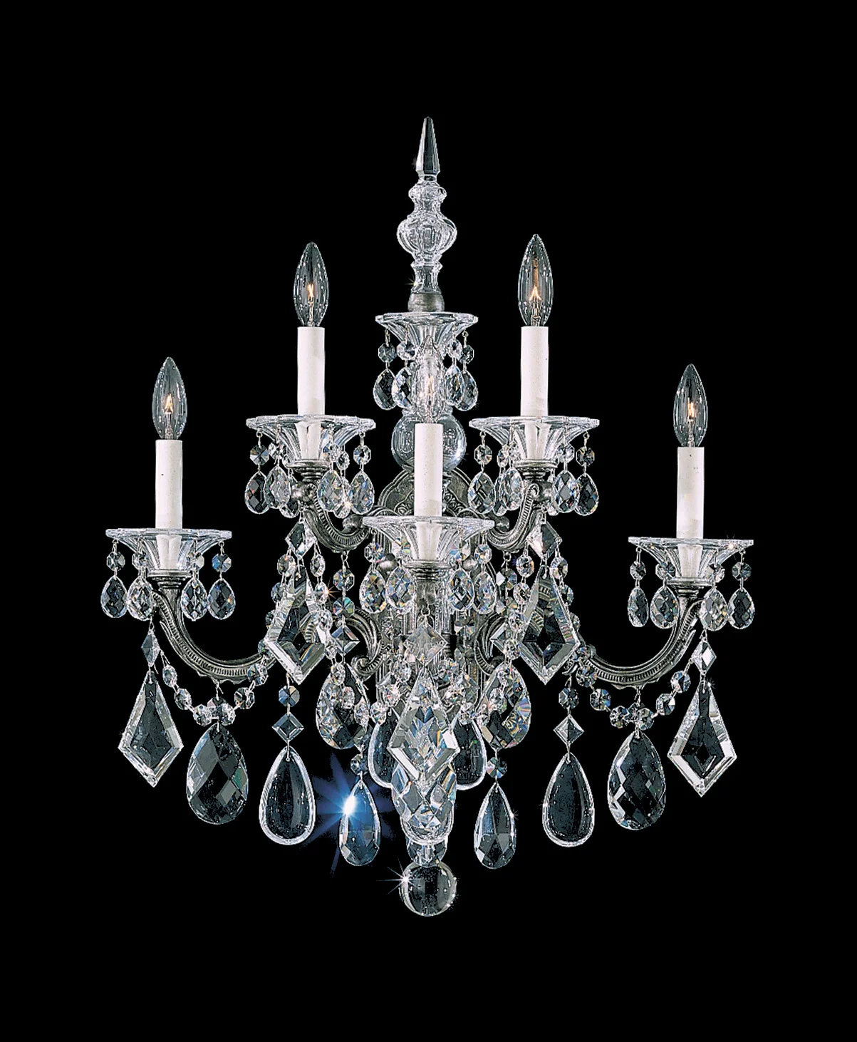 La Scala Five Light Wall Sconce in Heirloom Gold
