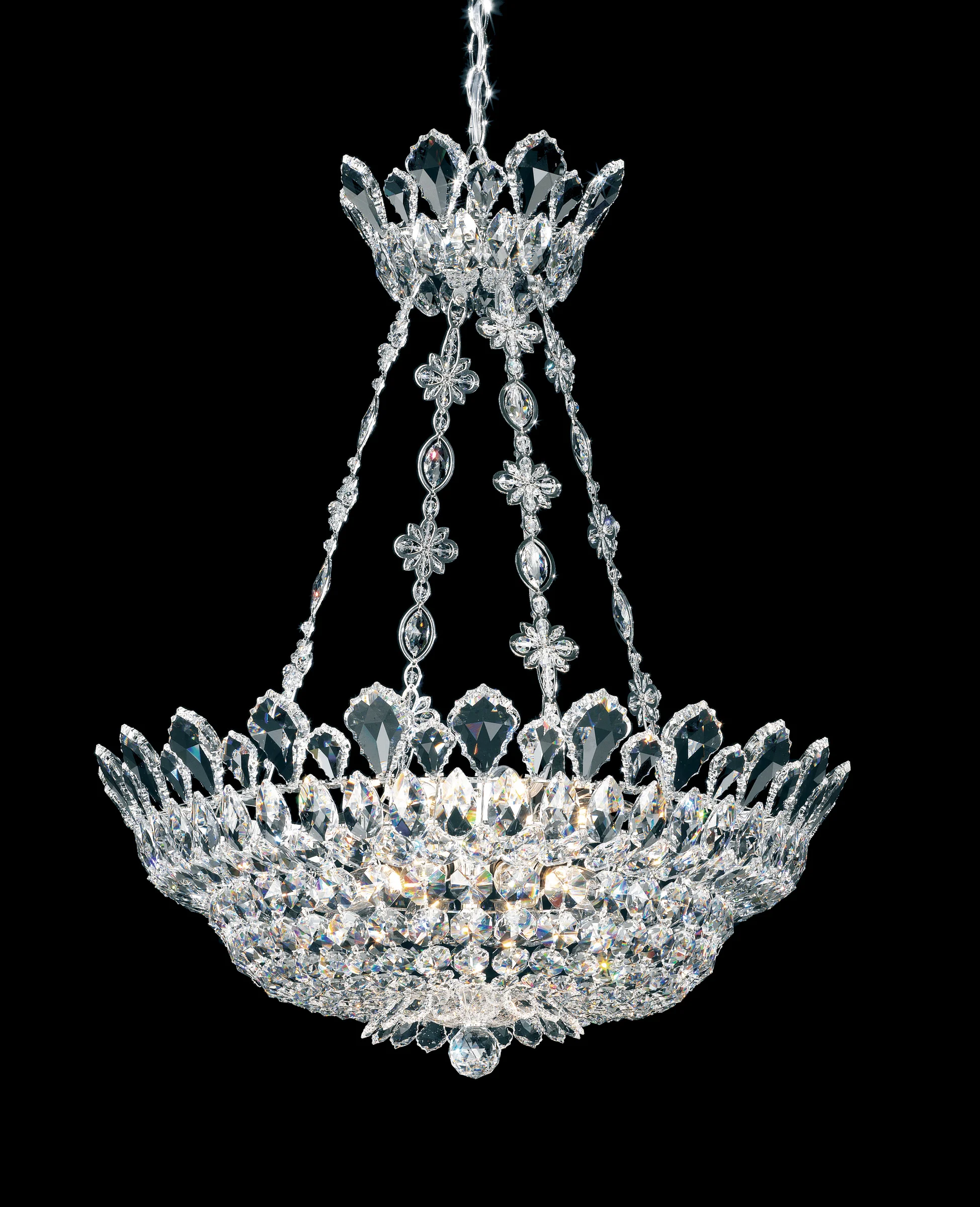 Trilliane 12 Light Pendant in Polished Stainless Steel