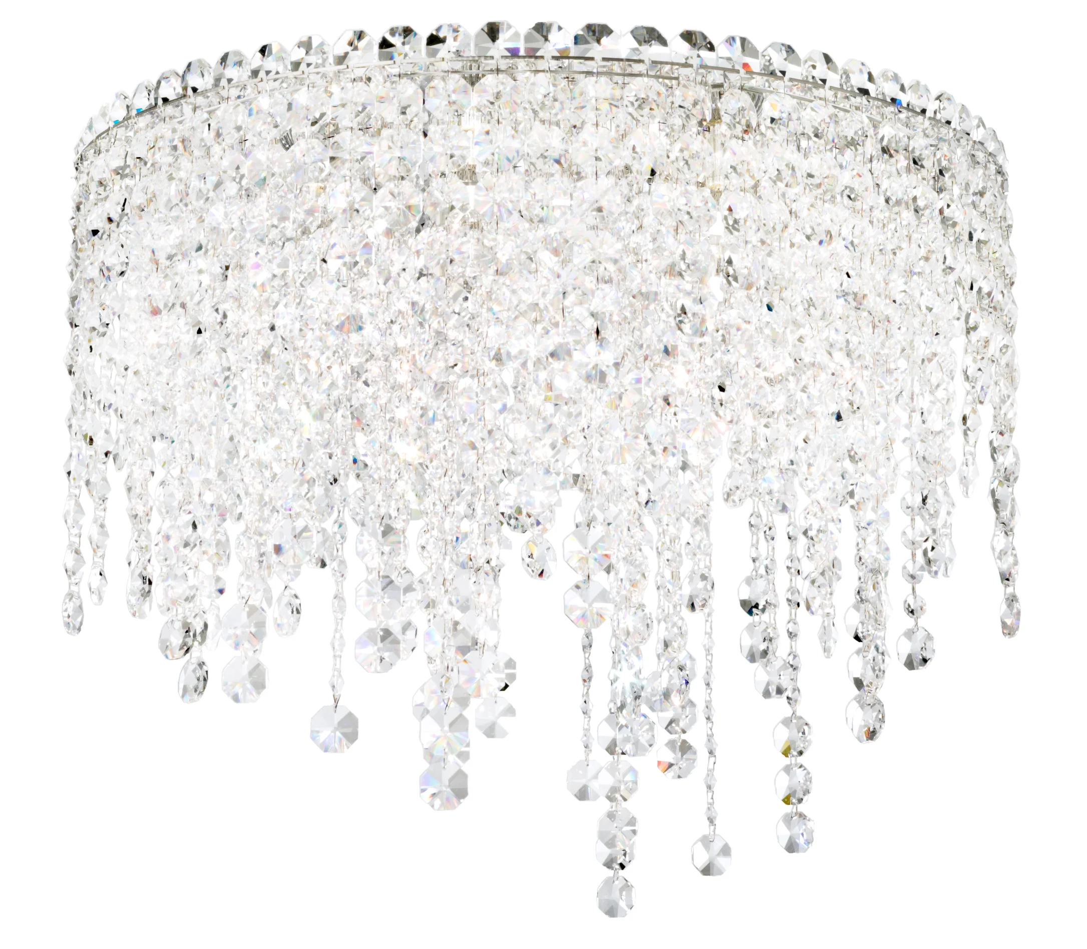 Chantant Five Light Semi-Flush Mount in Polished Stainless Steel