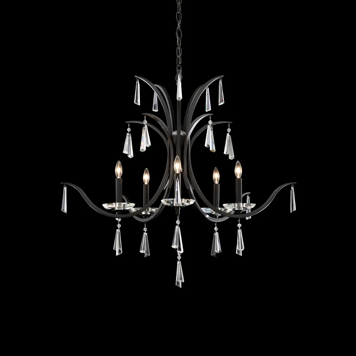 Tinsley Five Light Chandelier in Heirloom Gold
