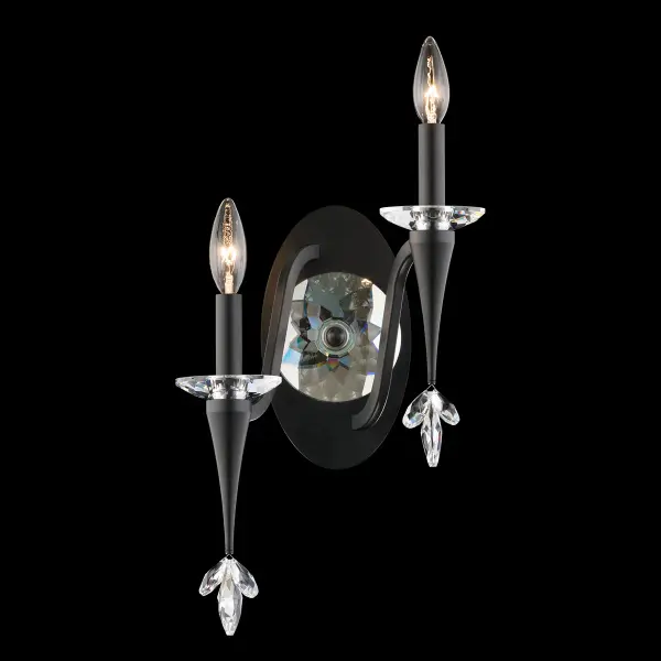 Collection: Waverly Finish: Heirloom Gold Crystal: Radiance Crystal Width: 12.00" Height: 20.00" Length: 7.50" Weight: 5.00 lb Number of Bulbs: 2 Maximum Wattage: 60.00 W Bulb Type: B10 Bulb Base: E12 Voltage: 120.00 V Country of Origin: UNITED STATES